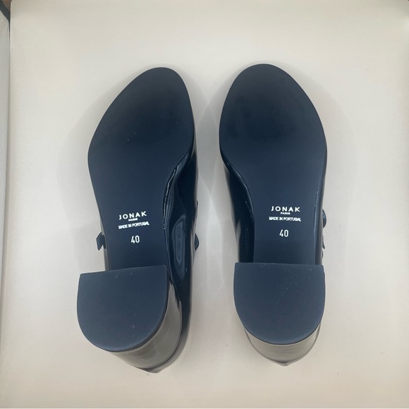 Black Patent Leather Jonak Paris Mary Jane Shoes Size 40 - Picture 8 of 11